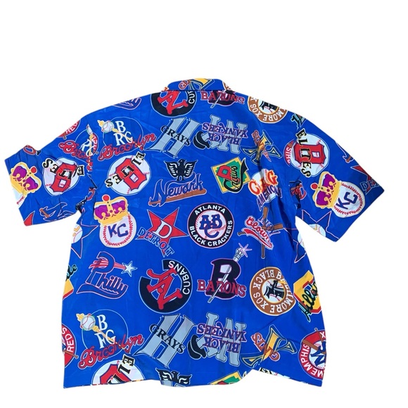 RARE Vintage J Head Men Negro League Baseball All Over Print Hawaiian Shirt 3XL - Picture 7 of 8